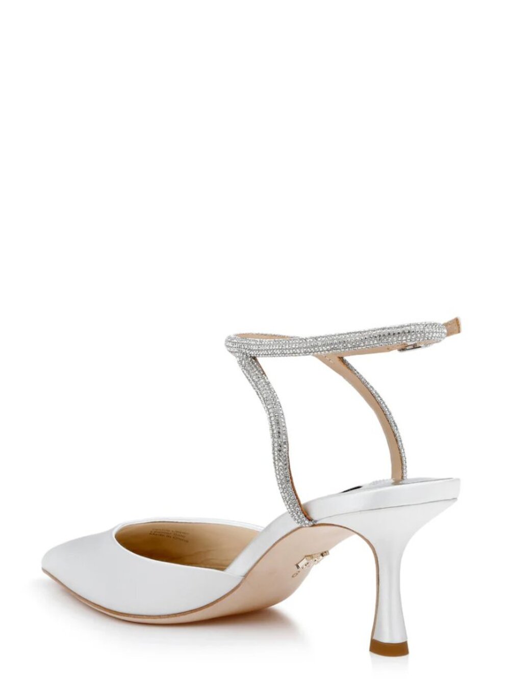 Badgley Mischka Autumn Ankle Strap Kitten Heel Pumps White US Size 10 - Picture 9 of 12